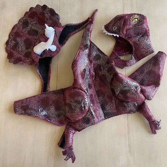 Animal Planet T-Rex & Triceratops Dino Dinosaur Dog Halloween Costume - Size Med - Picture 3 of 12